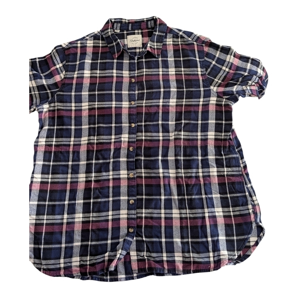 Jachs Women's Plaid Flannel Shirt with Pockets